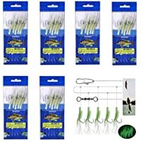 6pcs Gancho de cuerda de camarón suave- aparejos de pesca luminosos señuelos de cebo agua salada agua dulce- tamaño 1…
